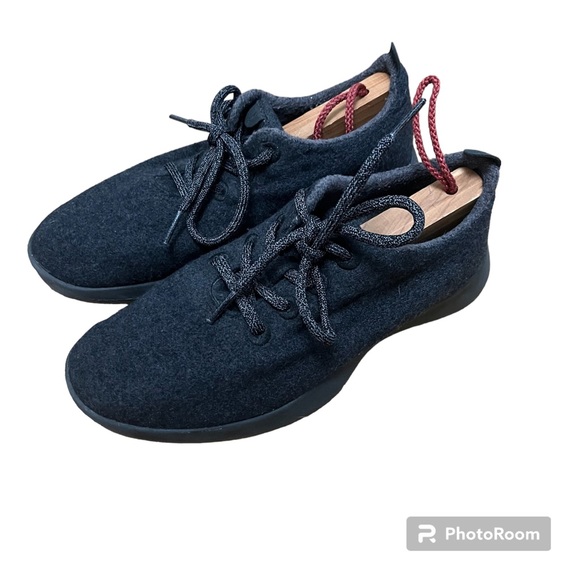Allbirds Sneakers Women Sz 9 Wool Runners Black/Gray - Picture 1 of 5